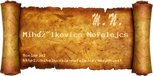 Mihálkovics Nefelejcs névjegykártya